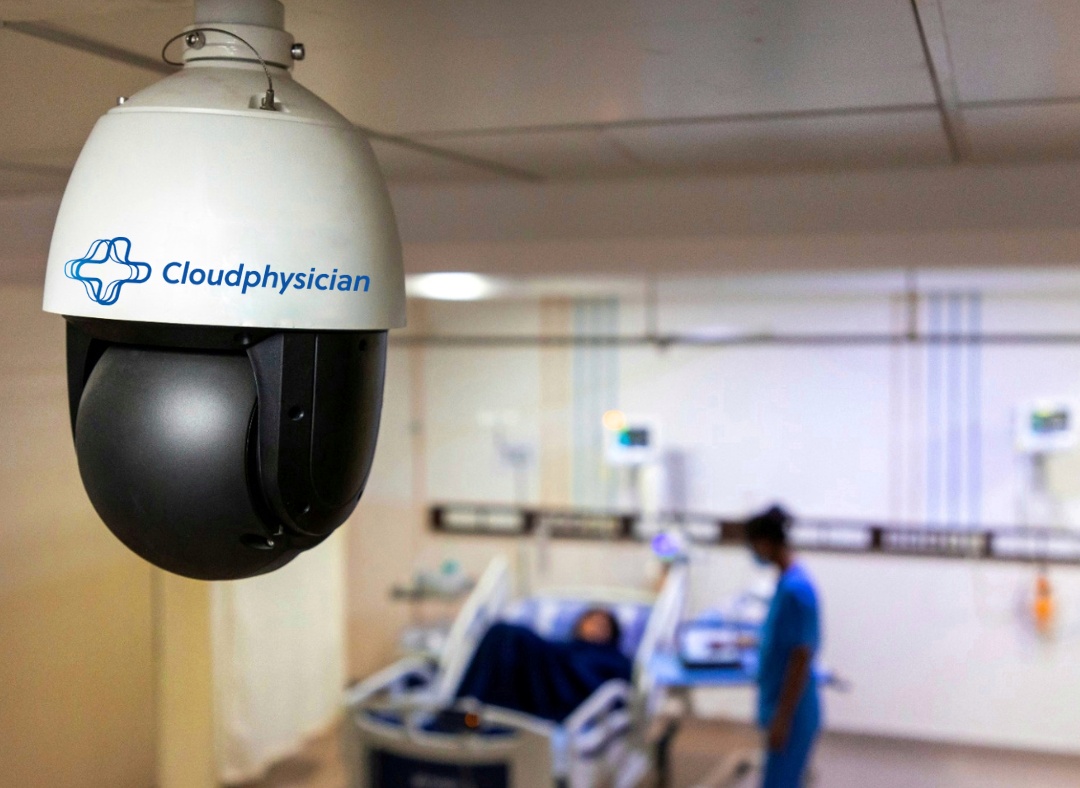 Cloudphysician AI camera monitoring a patient in ICU — Smart ICU rehabilitation at SENSE Health Bangalore